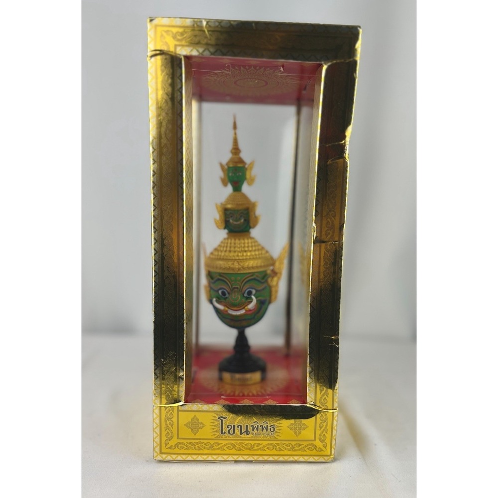 Thai Ramayana Mask Head Giant Guard Collectible Decor Art Statue Sculpture New